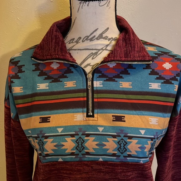 Indian Print Sweatshirt - Picture 2 of 5